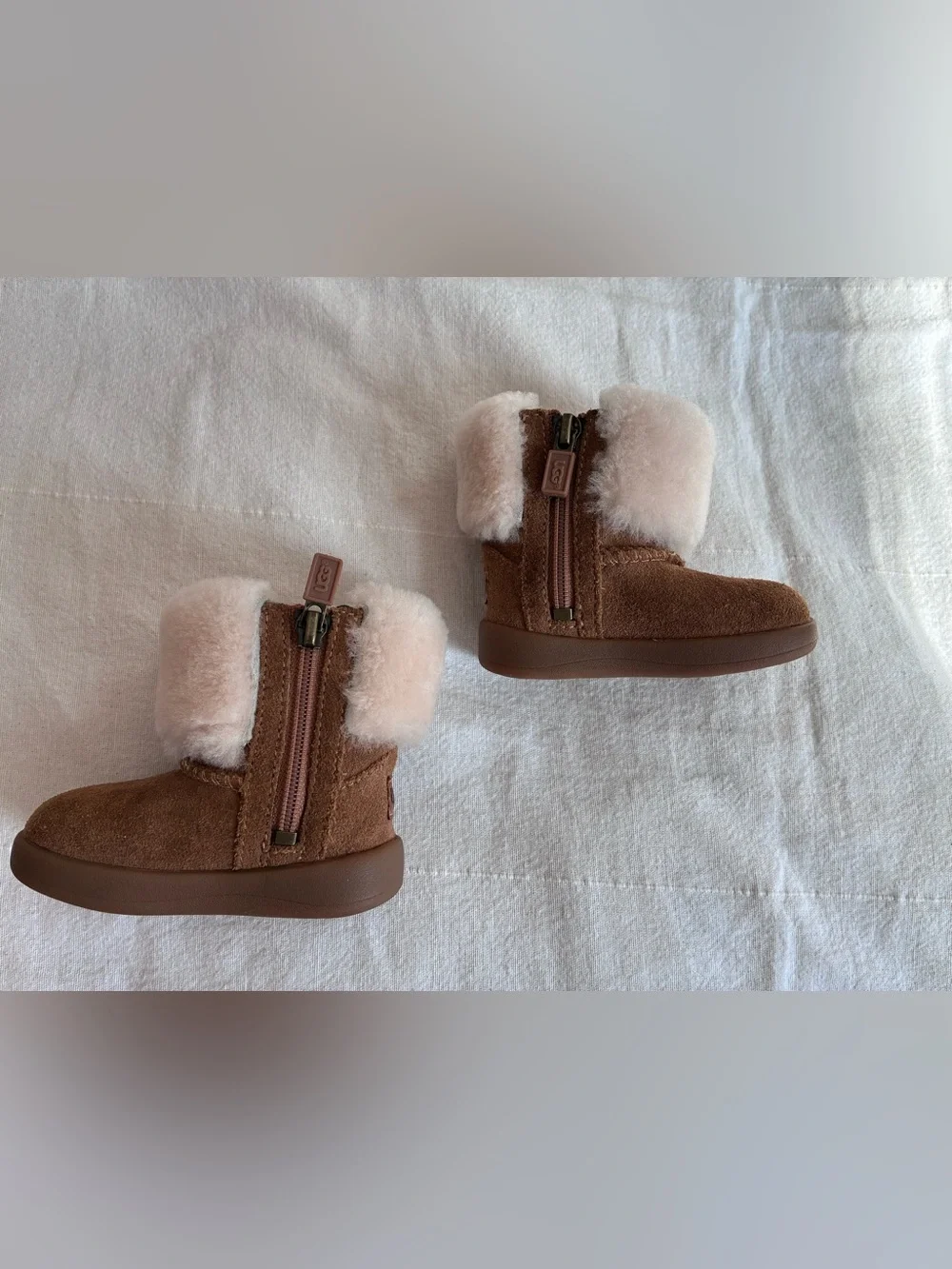 Infant Baby Girl Uggs Boots Sherpa Sheep Wool Suede Fall Winter School Photos